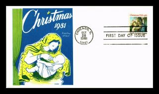 Dr Jim Stamps Us Botticelli Madonna Gamm First Day Cover Christmas Chicago