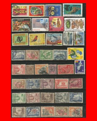 Gold Coast & Ghana Selection Early Postal Stamps Part Sets 0705