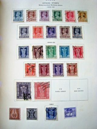 India 1939 - 1949 Official Stamps Full Sets Of Low Values,  2 Hv.  Lot 180