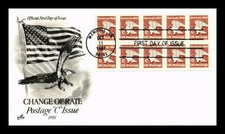 Us Cover Domestic Mail 3 Issue Booklet Pane Fdc Eagle Flag Artcraft Cachet