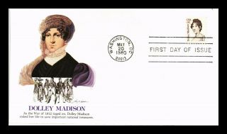 Dr Jim Stamps Us Dolley Madison First Lady First Day Cover Washington Dc