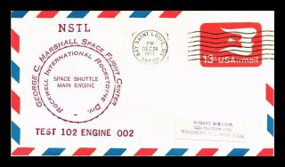Dr Jim Stamps Us Space Shuttle Main Engine Test Air Mail Event Cover 1977