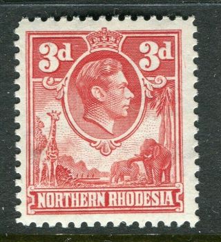 Northern Rhodesia; 1938 Early Gvi Pictorial Issue Hinged Shade Of 3d.