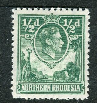 Northern Rhodesia; 1938 Early Gvi Pictorial Issue Hinged Shade Of 1/2d.