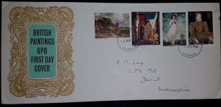 Gb Fdc 1968 - British Paintings On Gpo Cover,  Inverness (nol1072)