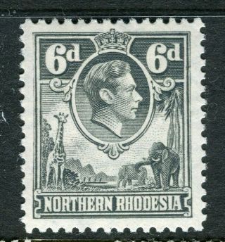 Northern Rhodesia; 1938 Early Gvi Pictorial Issue Hinged Shade Of 6d.
