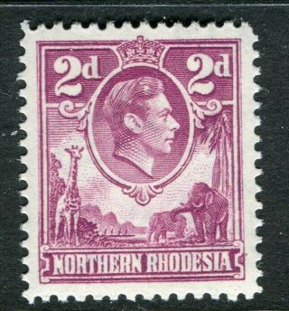 Northern Rhodesia; 1938 Early Gvi Pictorial Issue Hinged Shade Of 2d.