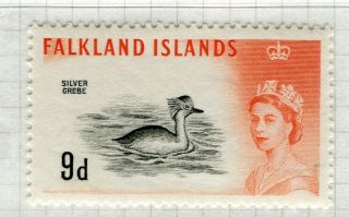 Falklands; 1960 Early Qeii Pictorial Issue Fine Hinged 9d.  Value