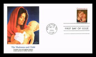 Us Cover Christmas Madonna And Child Fdc Fleetwood Cachet