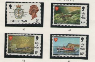 Isle Of Man Rnli 150th Anniversary 1974 Set Of Stamps P&p