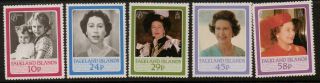 Falkland Islands Sg522/6 1986 60th Birthday Of Queen Elizabeth Ii Mnh
