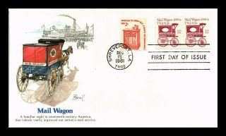 Us Cover Mail Wagon Bulk Rate Transportation Fdc Combo