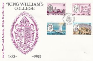 Isle Of Man 1983 150th Ann Of King Williams College Fdc Unadressed With Encl Vgc