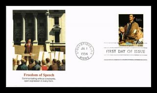 Dr Jim Stamps Us Freedom Of Speech Norman Rockwell First Day Cover