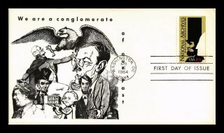 Dr Jim Stamps Us Presidents Cachet National Archives Fdc Cover Washington Dc