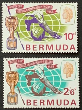 Bermuda.  Full Set.  World Cup Football.  1966 Mnh.  (b191)