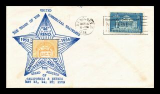 Dr Jim Stamps Us Order Of United Commercial Travelers Event Cover Reno 1954