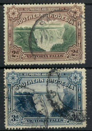Southern Rhodesia 1932 Victoria Falls Set Sg29 - 30 Combined