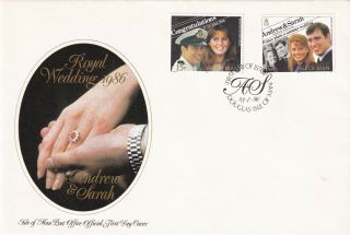 (26839) Gb Isle Of Man Fdc Prince Andrew Fergie Royal Wedding 1986