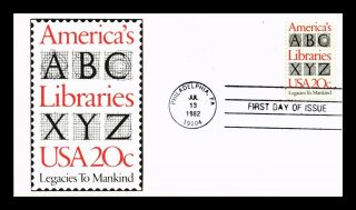 Dr Jim Stamps Us Americas Libraries Fdc Cover Philadelphia