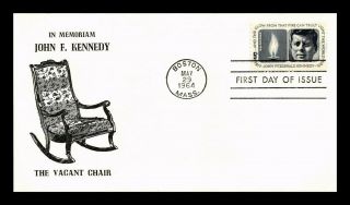 Dr Jim Stamps Us John F Kennedy Scott 1246 Fdc Cover Vacant Chair Boston