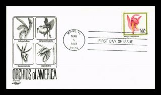 Dr Jim Stamps Us Orchids Of America Wild Pink First Day Cover Miami Florida