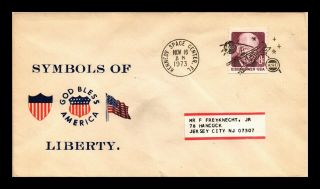 Dr Jim Stamps Us Symbols Of Liberty Cachet Cover Kennedy Space Center 1973