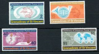 Grenadines Of St Vincent 1974 Universal Postal Union Mnh Set S.  G.  26 - 29
