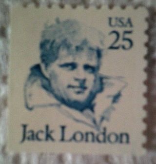 1986 Scott 2182 U.  S.  Jack London Writer One 25 Cent Stamp At Face Value