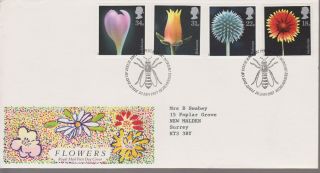 Gb Qeii Royal Mail Fdc " Flowers " 20 Jan 1987