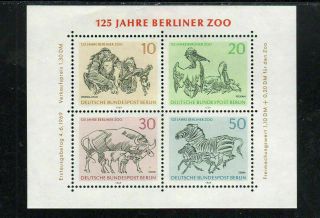 Germany 9n275 1966 Berlin Zoo Animals Vf Nh O.  G S/s