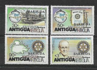 Barbuda:1980:75th Anniv Of Rotary International,  Set & M/s.  L.  M.