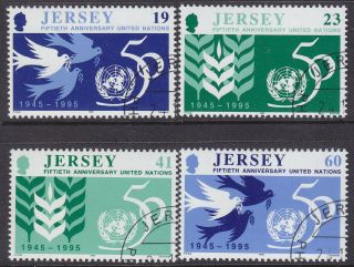 Jersey 1995 United Nations 50th Anniversary Set Fine Cto Sg723 - 6 Cat £3.  50