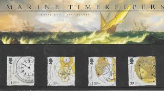 Gb 1993 Marine Timekeepers Presentation Pack 235 Sg 1654 - 1657 Stamp Set