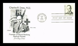 Us Cover Charles R Drew Md Great Americans Fdc Artmaster Cachet