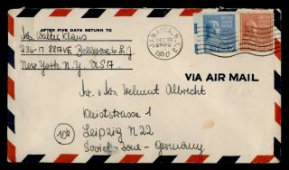 Dr Who 1950 Jamaica Ny Airmail To Germany Prexie Electric Eye E71288