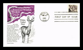 Us Cover White Tailed Deer American Wildlife Aristocrat Cachet Fdc
