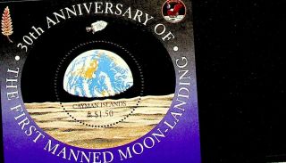 Cayman Islands Caribbean First Moon Landing Earth Apollo Sheet