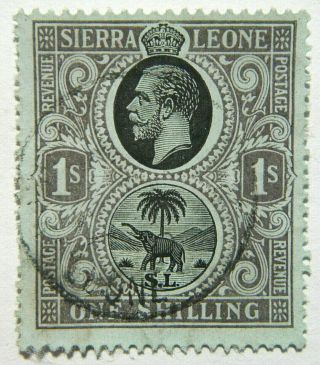 Sierra Leone Stamp 1912 - 21 1s King George V Scott 115 Sg124