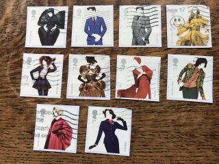 Gb Stamps 2012 Great British Fashion Set Of 10 On Paper