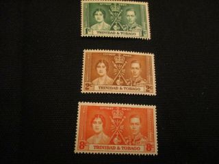 Trinidad & Tobago Stamps.  Set Of 3 Mnh 47 - 48 - 49.  Lot H - 14.