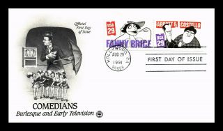 Dr Jim Stamps Us Comedians Combo Burlesque Early Television First Day Cover