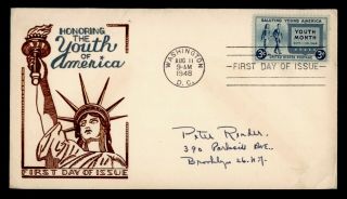 Dr Who 1948 Youth Month Young America Fdc C132370