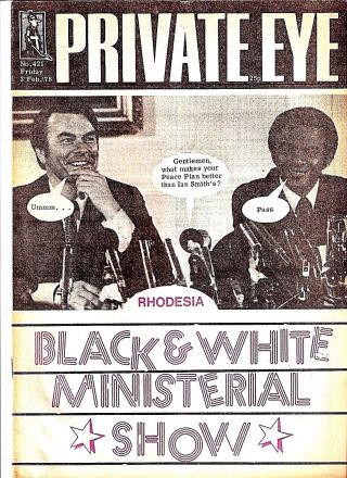 Private Eye Mag 421 3 February 1978 Rhodesia Zimbabwe Dr.  Owen Ian Smith Udi