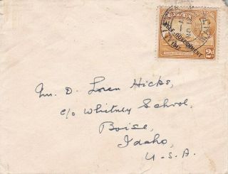 1953 Malta 237 On Unsealed Rate Cover To Boise Id D