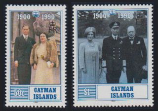 Cayman Is.  - 1990 Queen Mother Set.  Sc.  622 - 3,  Sg 711 - 12.  Nh
