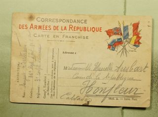 Dr Who France Fm French Military Postcard Frank Wwi E55946