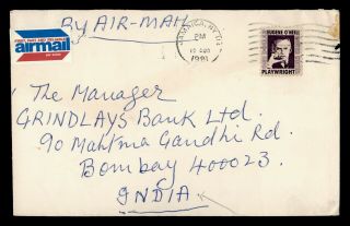 Dr Who 1981 Jamaica Ny Airmail To India $1 E66946