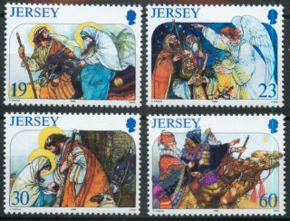 Jersey 1996 Christmas Set Sg 764 - 67 Mnh Unmounted Combined
