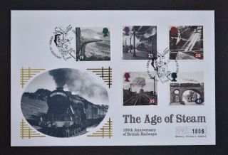 Limited Edition Mercury Fdc,  1994 The Age Of Steam,  With Derby Special H/s.
